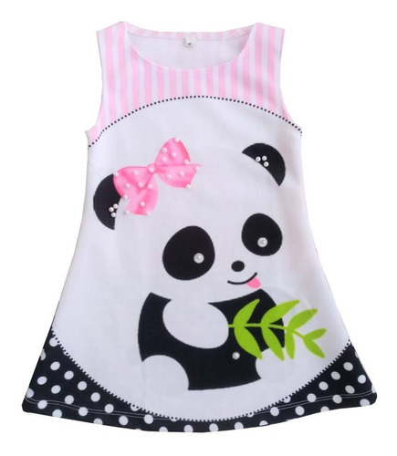 Vestido Para Niñas De Panda - Cs