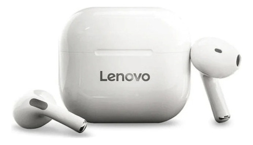 Fone De Ouvido Intra-auricular Sem Fio Lenovo  Lp40 Cor Branco