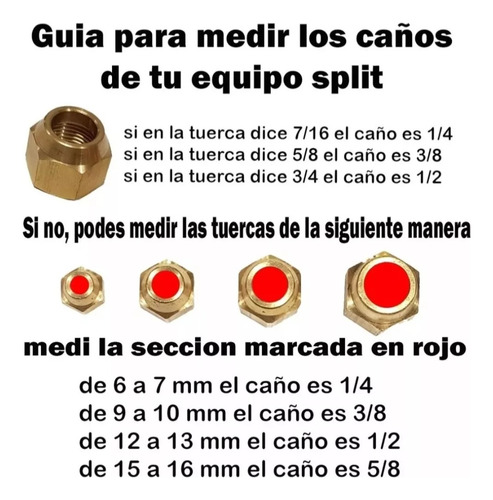 Kit Instalación Split 4500 A 6000 Frio Calor