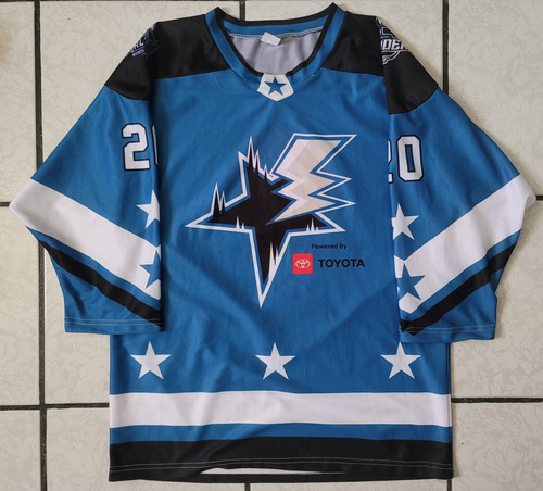 Jersey Hockey Destroyed Rocks Nhl Wichita Thunder S (Usado)