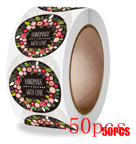 50-500 Unidades Feitas À Mão Com Adesivos De Amor, Flores Re