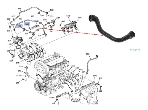 Tubo Vacio Cuerpo Aceleracion A Motor Trax 1.8 4l 2017
