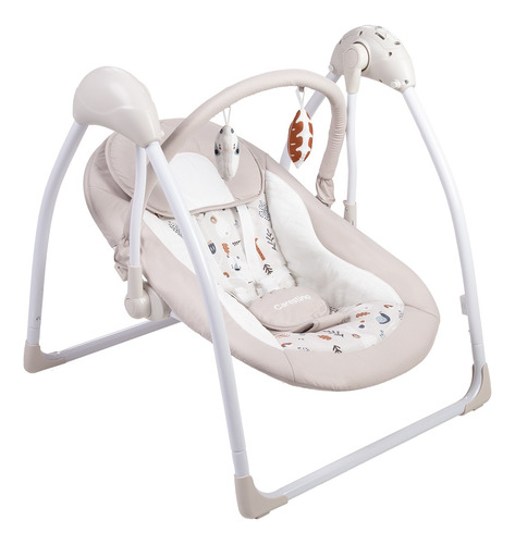 Mecedora Electrónica Carestino Con Melodias Greige
