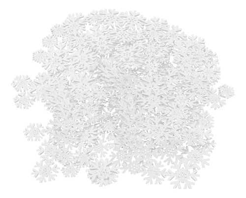 Copos De Nieve Navideños En Rodajas De Madera, 200 Piezas, C
