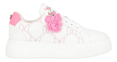 Tenis Para Mujer Minnie W Capsule Blanco Rosa Cwloki