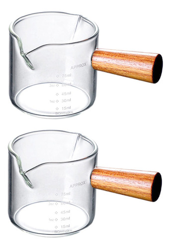 2x Vaso De Café Expreso Resistente Al Calor Taza Medidora