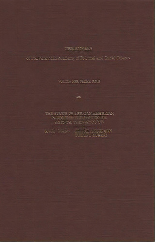 The Study Of African American Problems: W.e.b. Du Boiss Agenda, Then And Now, De Anderson, Elijah. Editorial Sage Pubn, Tapa Dura En Inglés