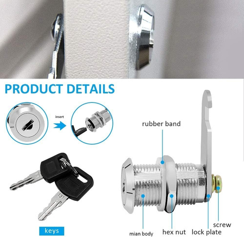 Cerradura De 6 Piezas Para Cajones De Armario, 16 Mm A 30 Mm
