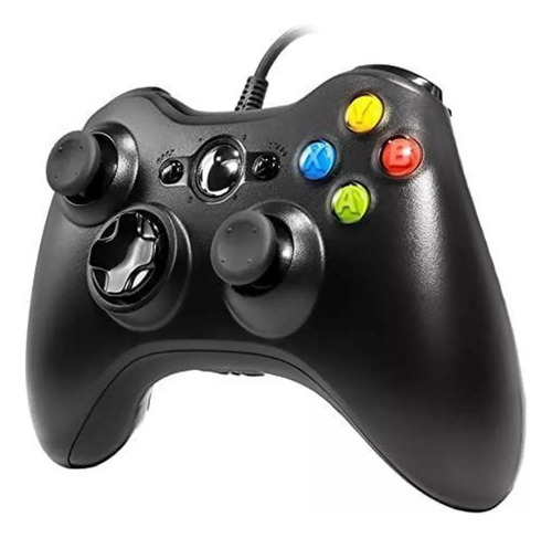 Controlador USB con cable para ordenador portátil Xbox 360 - Negro