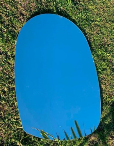 Espejo Reflejar Baño Living Laqua Lago 55x79 Moderno Forma Marco Borde Pulido