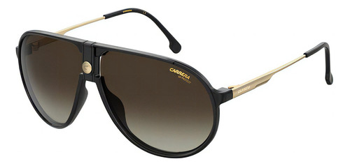 Óculos de sol masculinos Carrera, lentes de sol unissex, design preto/dourado