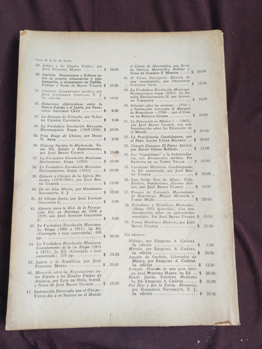 Libro Tema Historicos Diversos José Bravo Ugalde (Usado)