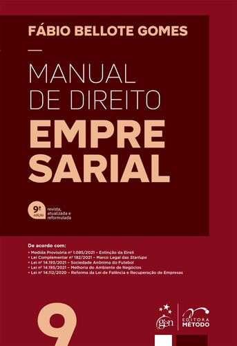 Manual de Direito Empresarial, de Gomes, Fábio Bellote. Editora Forense Ltda., capa mole em português, 2022