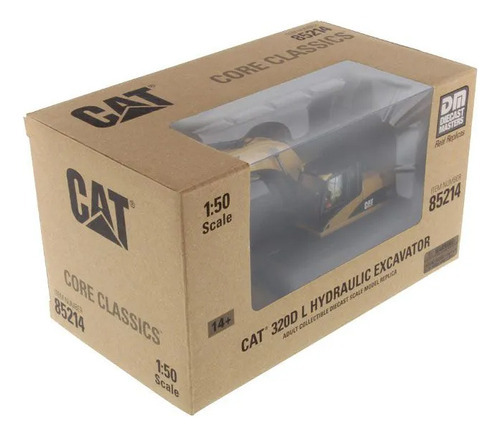 Miniatura Diecast Escavadeira Caterpillar 320d-l M85214 Cor Amarelo
