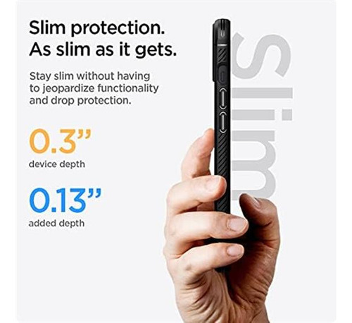 Funda Spigen Rugged Armor Para iPhone 13 Negro