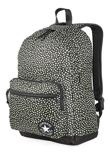 Mochila Converse Modelo Go 2 Negro Amarillo Animal Print