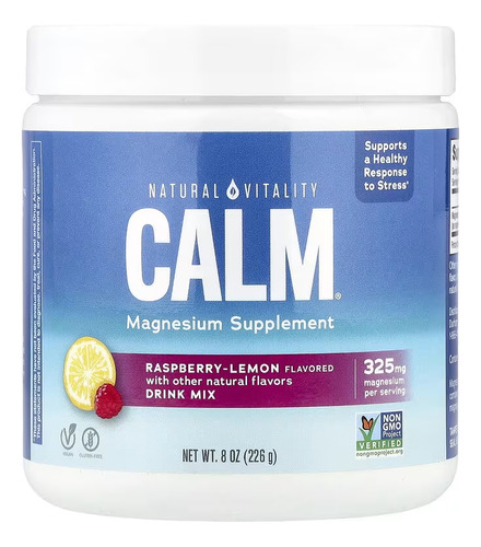Natural Vitality Calm Magnesio Bebidas Antiestrés 226g