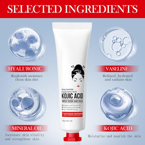 Crema De Manos Con Ácido Kójico De Sadoer, (3 Unidades)