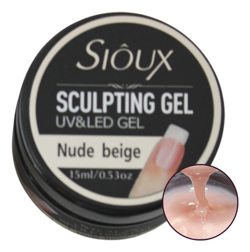 Gel Sioux Sculpting Led Uv 15 Ml Modelador Profissional Cor Nude Bege