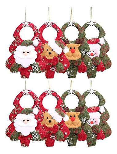 Ssh Colgante De Árbol De Navidad Con 8 Muñecos De Peluche