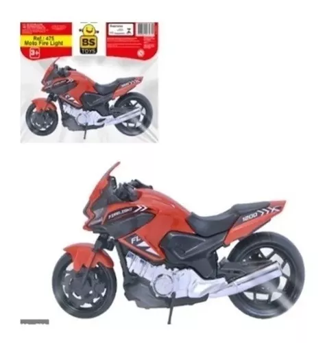 Moto de Brinquedo Menino Fire Light Corrida 30 cm Div Cores no