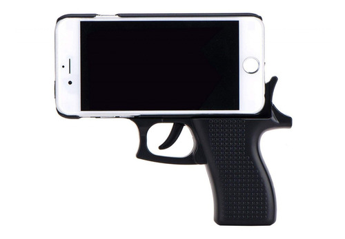 Funda Pistola Plastico Para iPhone 4 5 6 7 7+ 8+ X Xr 11