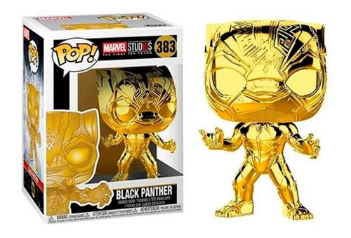Funko Pop Marvel Gold Chrome Black Panther#383 Nuevo
