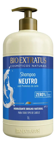 Shampoo Brilho Natural  Neutro 1 Litro Bio Extratus K305
