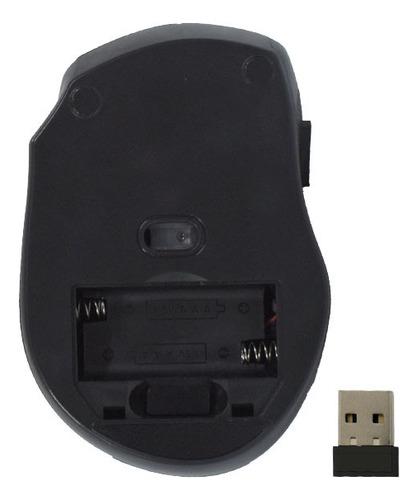 Mouse Inalámbrico Bluetooth De 1600 Dpi 2 Botones Extra Negro