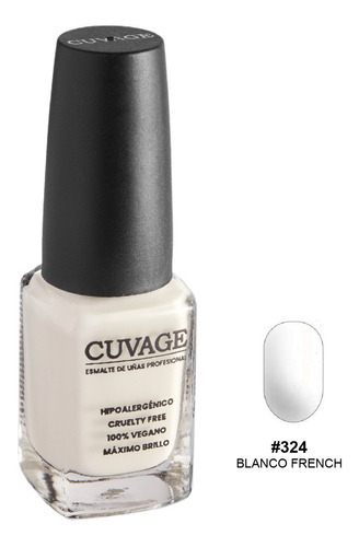 Esmaltes De Uñas Tradicional Sin Tacc Cuvage Pro Keratine C Color #324 Blanco french