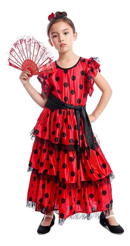 Disfraz De Bailarina De Flamenco Señorita Para Niñas