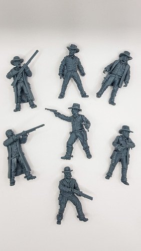 Pack 7 Miniaturas Velho Oeste - Delegados U.s Marshals