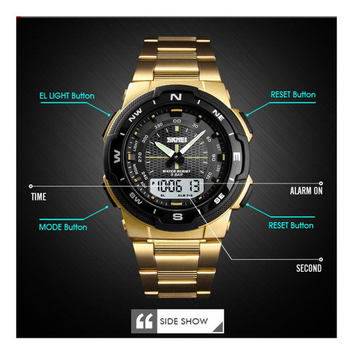 Reloj Cronógrafo Luminoso De Moda Skmei 1370