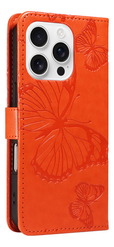 Funda Para La Serie Motorola Funda Tipo Cartera De Poliuretano Multifuncional De Alta Calidad Con Soporte, Ranura Para Tarjetas, Etc., Naranja