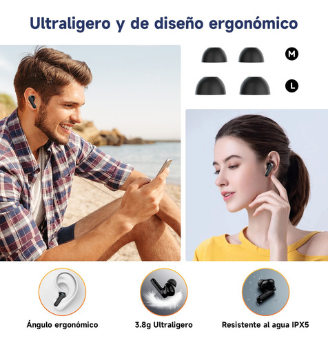 Con Pantalla Inteligente Auriculares Anc Y Enc Bluetooth 5.4