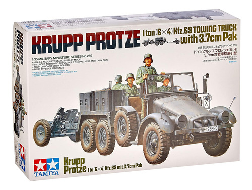 Tamiya Models Krupp Protze Towing Truck With 37mm Pak Model