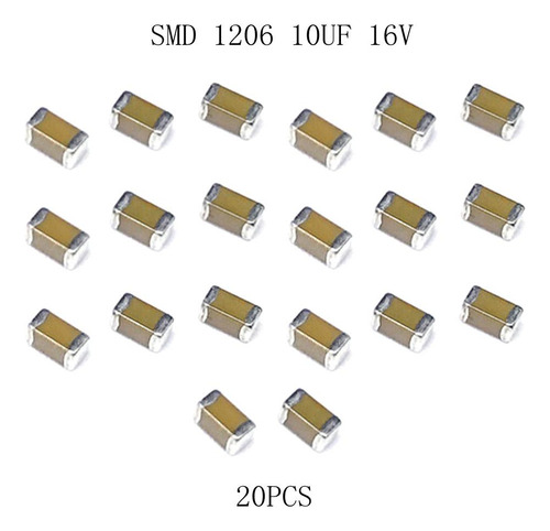 80x Chip De Cerámica 1206 10uf 16v X7r 106k Visualización