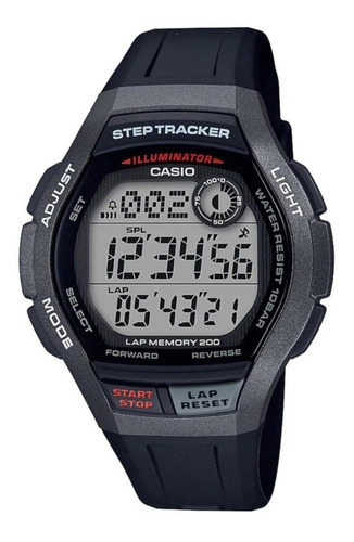 Reloj Casio Ws-2000h-1av Sports 200 Lap Timer Memory