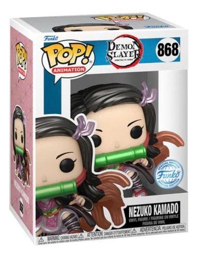 Funko Pop! Boneco de ação de anime Nezuko Kamado Metallic 68233 da coleção Demon Slayer #868