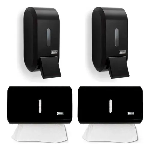 comprar Kit 2 Porta Sabão Líquido Álcool + 2 Dispenser Papel Toalha