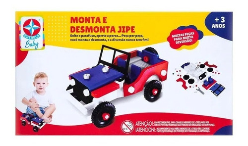 Carrinho De Montar E Desmontar Jeep Jipe Brinquedo Estrela