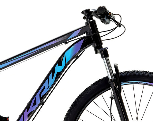 Bicicleta Aro 29 Krw Spot Alum Shimano Acera 27v Trava Sx13 Cor Preto/azul E Roxo