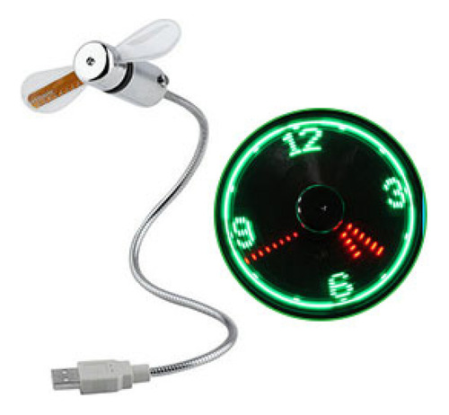 Miniventilador Inteligente, Bajo Consumo, Pantalla Horaria D