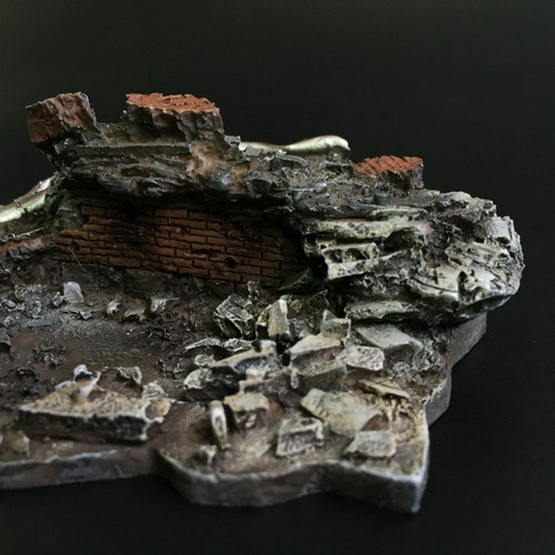 Modelo De Ruinas De Construcción, Dioramas, Mesa Estilo B