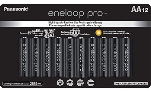 ~? Panasonic Bk-3hcca12fa Eneloop Pro Aa Baterías Recargable