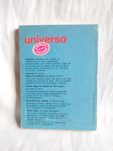 Imagen 3 de 5 de Universo 2 Antologia Ciencia Ficcion Por Terry Carr Andromed