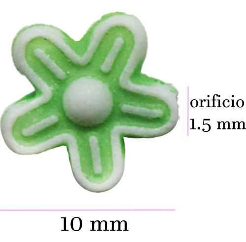 Cuenta Separador Acrílico 100g Pulseras Bisutería Collares Flor 550pz 1 Cm 1 Cm