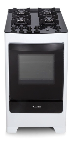 Cocina Super Gas James C700 Blanco Mesada Vidrio 4 Hornallas