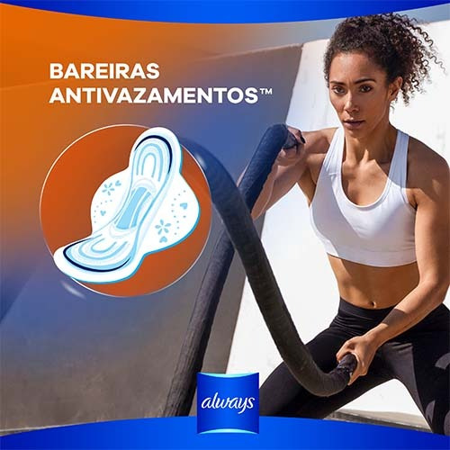 Absorventes Always Super Proteção Seca C/ Abas 8 Unidades