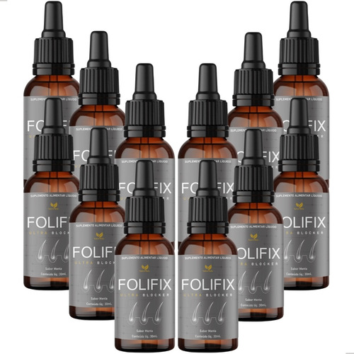 12 Folifix Ultra Blocker Original Suplemento Capilar Natural Folifix Para Que Serve